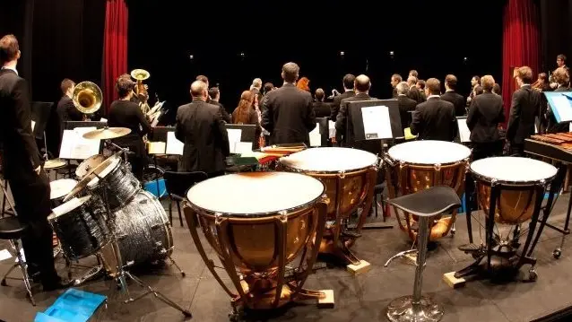 Uno scatto originale della Civica Orchestra di fiati “Giuseppe Verdi”