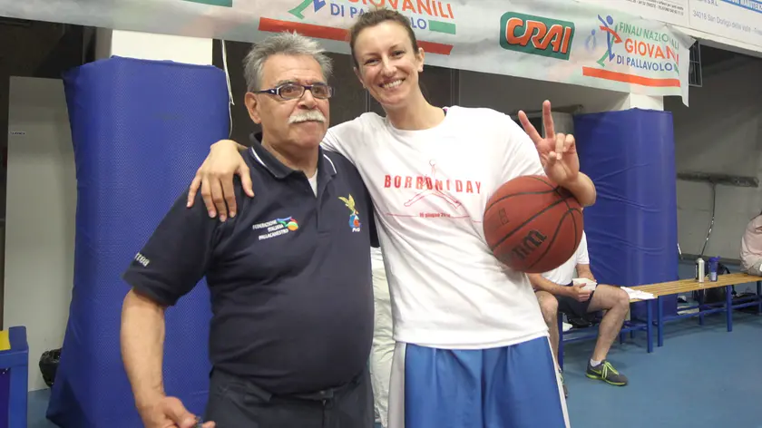 Annalisa Borroni nella partita d'addio
