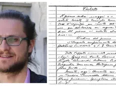 Il sindaco Enrico Bullian e, a destra, il documento con la cittadinanza onoraria a Benito Mussolini