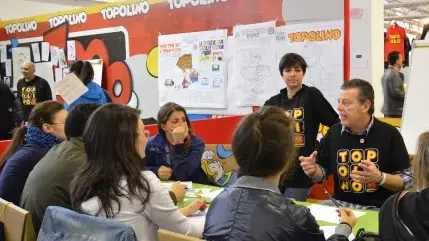 La redazione di Topolino in una percedente edizione di Trieste Next