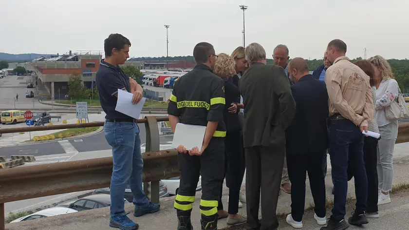 Il sopralluogo di ieri nell’area dell’Interporto di Fernetti