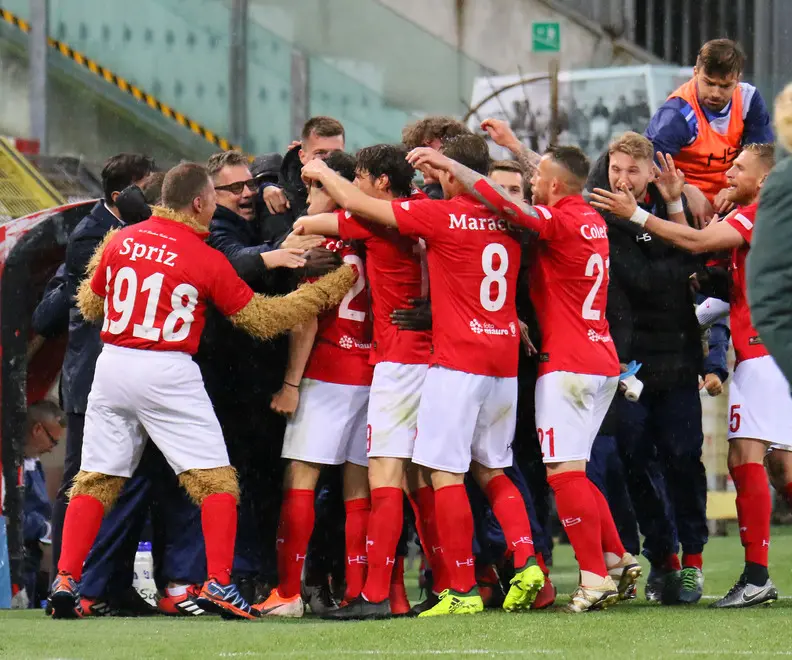 Lasorte Trieste 28/04/19 - Serie C, Triestina - Teramo, Esultanza Gol Costantino