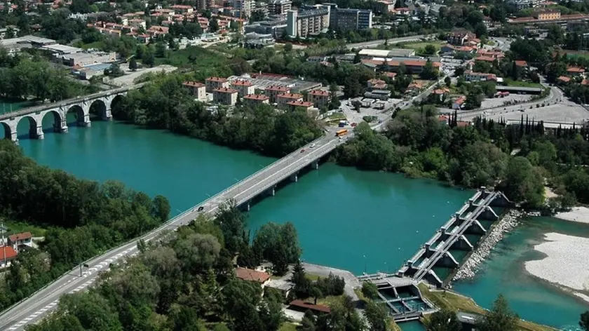 Bumbaca Gorizia Aerea Gorizia con Isonzo