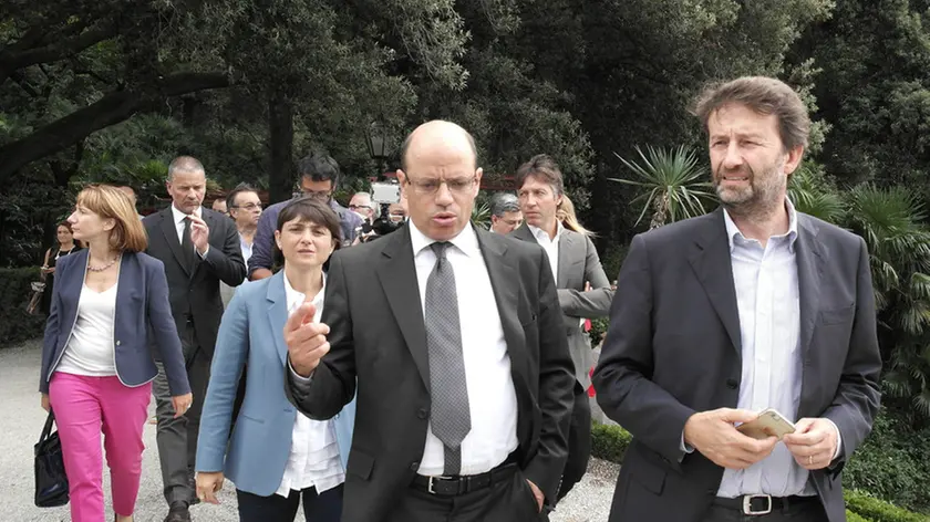 L'incontro a Trieste tra Luca caburlotto e il ministro Dario Franceschini al Parco di Miramare