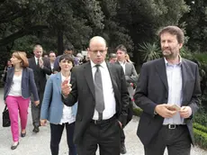 L'incontro a Trieste tra Luca caburlotto e il ministro Dario Franceschini al Parco di Miramare