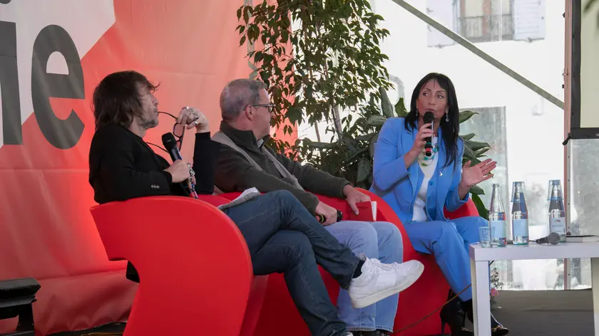 Anna Cisint sul palco di “Geografie” (foto Bonaventura)