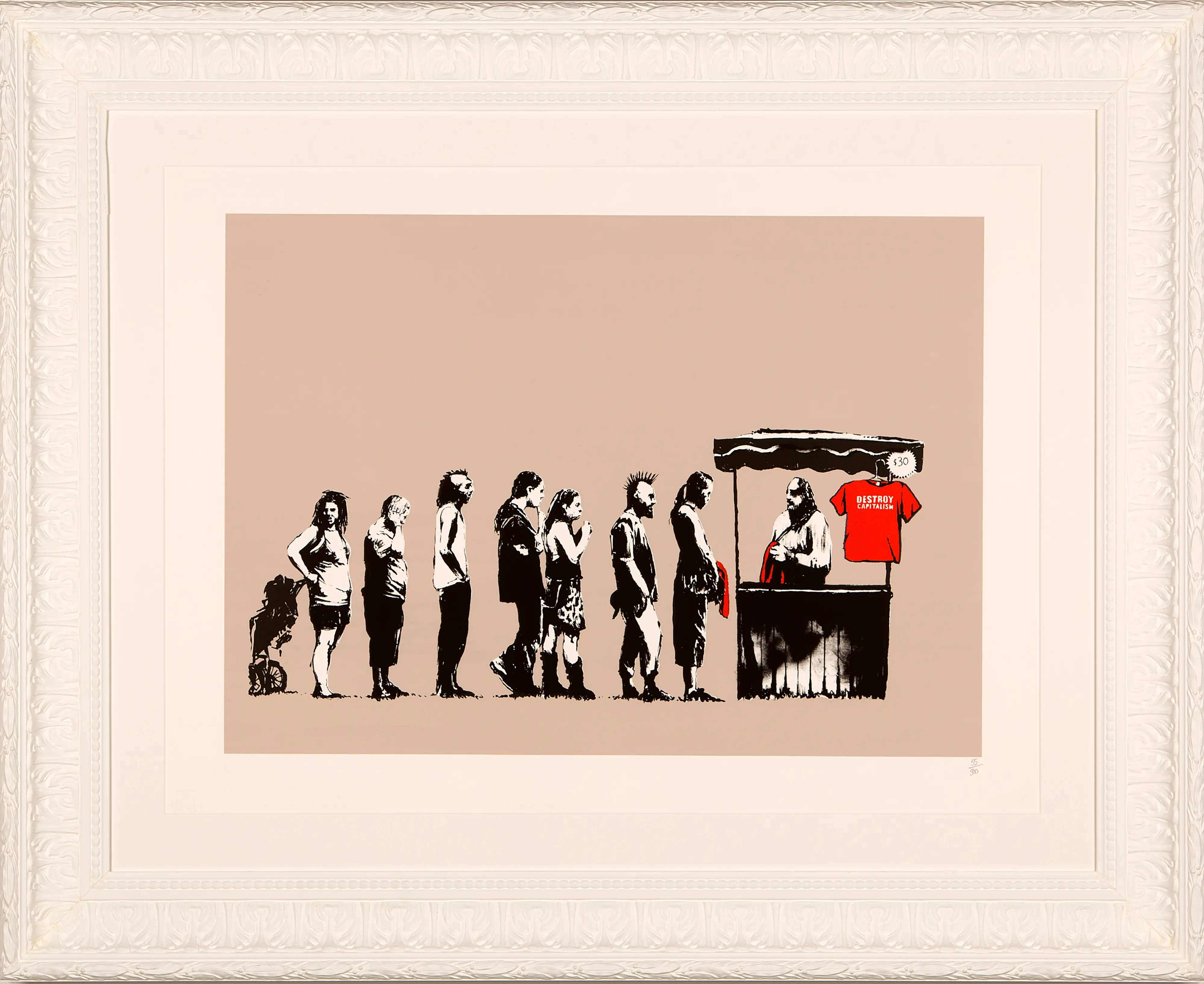 A Trieste il Salone degli Incanti, in Riva Nazario 1, si prepara ad accogliere una mostra non autorizzata di Banksy, “The Great Communicator (Unauthorized exhibition)”, che sarà visitabile dal 25 novembre al 10 aprile 2023. La mostra, curata da Gianni Mercurio, raccoglie una sessantina di opere, tra illustrazioni, video e oggetti dell'artista, la cui identità rimane sconosciuta. Ecco una carrellata delle sue opere