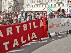 Lasorte Trieste 12/05/16 - Piazza Unità, Presidio Lavoratori Wartsila