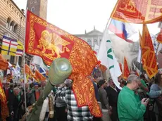 06/04/2014 Verona - Manifestazione della lega contro gli arresti dei secessionisti .© Errebi