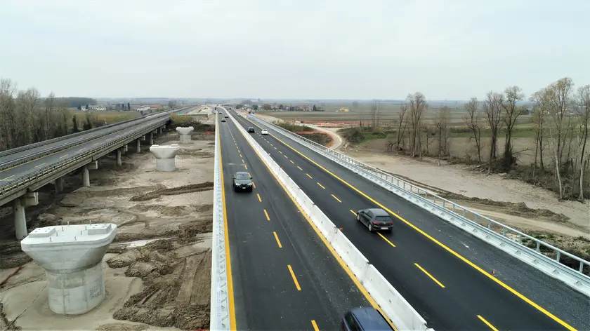 L'autostrada A4 in una foto d'archivio