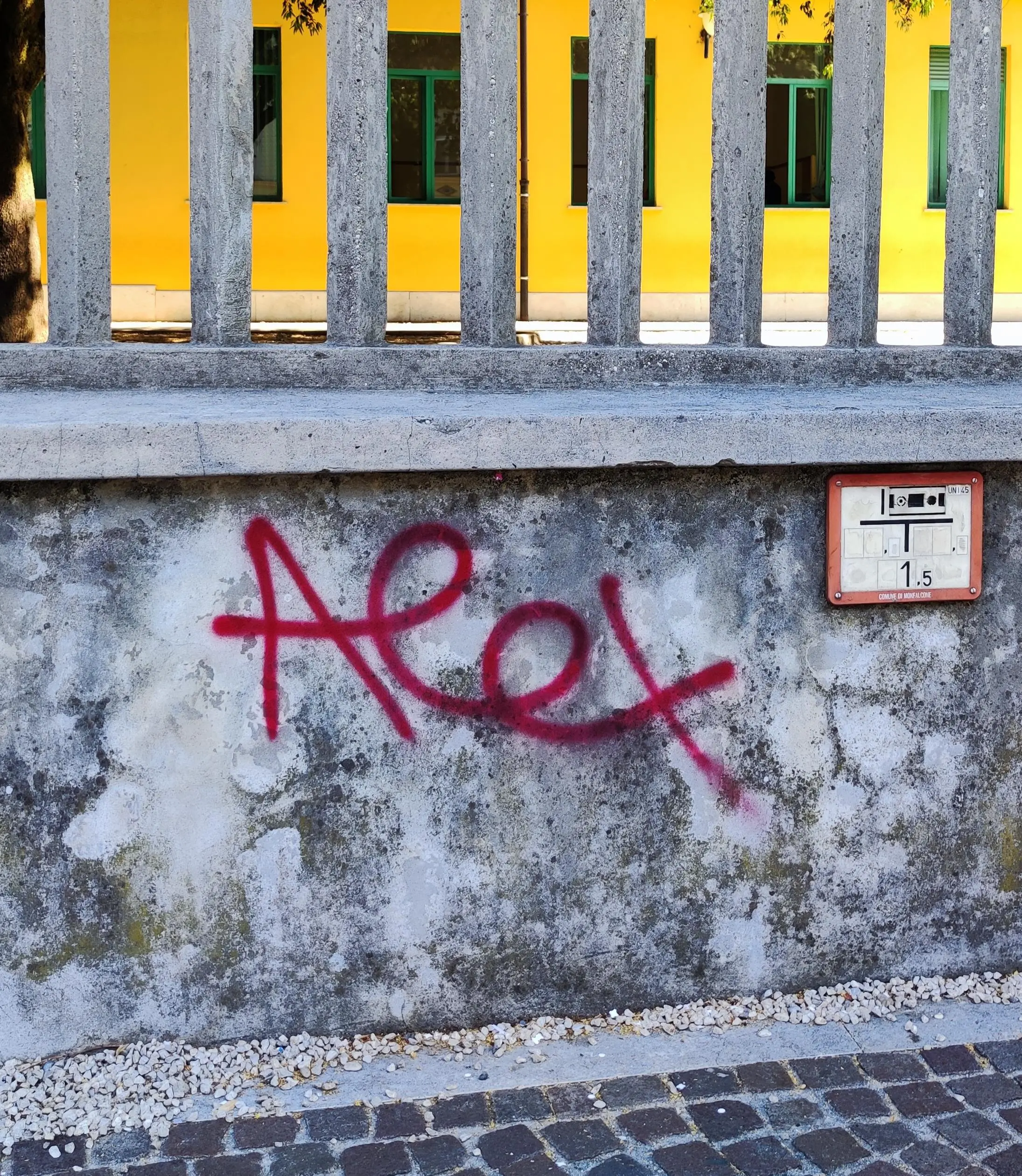 Le scritte comparse in diversi punti della città