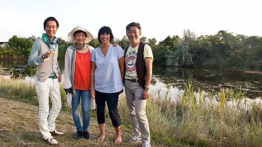 Gli ospiti giapponesi con Laura Puggina