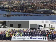 La foto pubblicata da Siderurgica Triestina nella pagina pubblicitaria su Repubblica