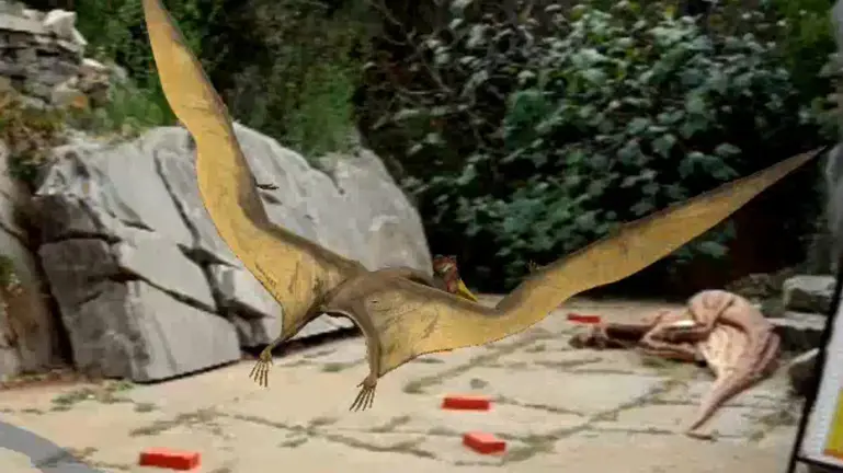 La realtà virtuale con lo pterosauro