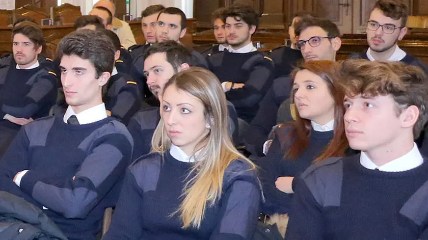 Lasorte Trieste 23/01/17 - Sala Consiglio Comunale, Sindaco Dipiazza con studenti della nuova Accademia nautica