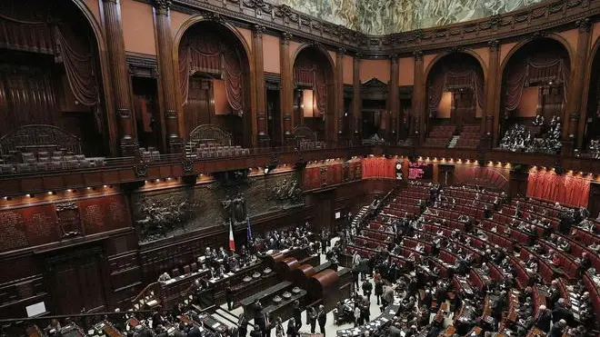 Aula della Camera durante le votazioni per l'elezione dell'Ufficio Presidenza. Roma 21/03/2013. ANSA/GIUSEPPE LAMI