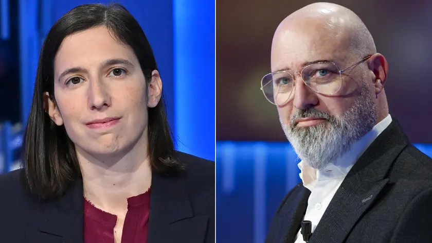 Una combo di Elly Schlein e Stefano Bonaccini, i due principali candidati alla segreteria del Pd, 12 gennaio 2023. ANSA