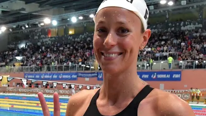 Foto BRUNI 04.05.2019 Federica Pellegrini al centenario della Triestina Nuoto