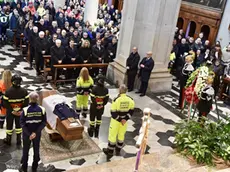 Foto Palazzo Chigi/Filippo Attili/LaPresse 29-01-2019 Roma Politica Presidente Giuseppe Conte al Funerale di Giuseppe Zamberletti a VareseNella Foto vista panoramica della chiesa - la celebrazione del funerale DISTRIBUTION FREE OF CHARGE - NOT FOR SALE - Obbligatorio citare la fonte LaPresse/Palazzo Chigi/Filippo Attili