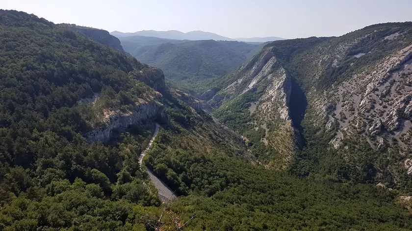 Una veduta panoramica della Val Rosandra