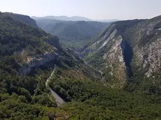 Una veduta panoramica della Val Rosandra