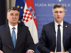 Croazia, il Presidente Zoran Milanović (a sinistra) e il premier Andrej Plenković foto da tportal.hr