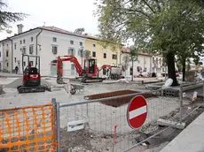 I lavori in corso ad Aurisina. (Foto Lasorte)