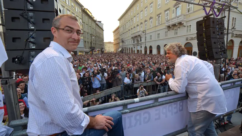 Beppe Grillo a Trieste per la campagna elettorale delle regionali 2013