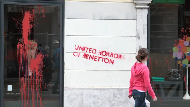 Lasorte Trieste 23/05/13 - Via delle Torri, Negozio Benetton, United Horrors of Benetton