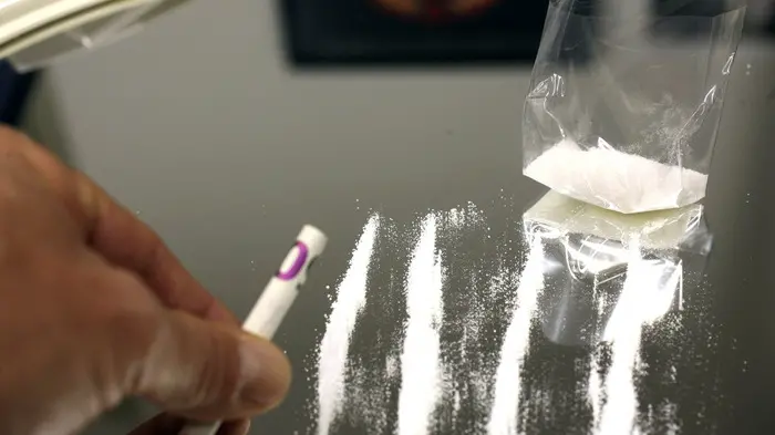 Strisce di cocaina in una foto di repertorio