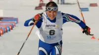 Tarvisio ,15 marzo 2007. l'italiana Marina Piller 3°cl, all'arrivo nella 10 km tecnica libera di fondo ai Campionati Mondiali Under 23 femminili di Sci Nordico a Tarvisio. Photo Aldo Martinuzzi/Uff. Stampa Comitato Organizzatore