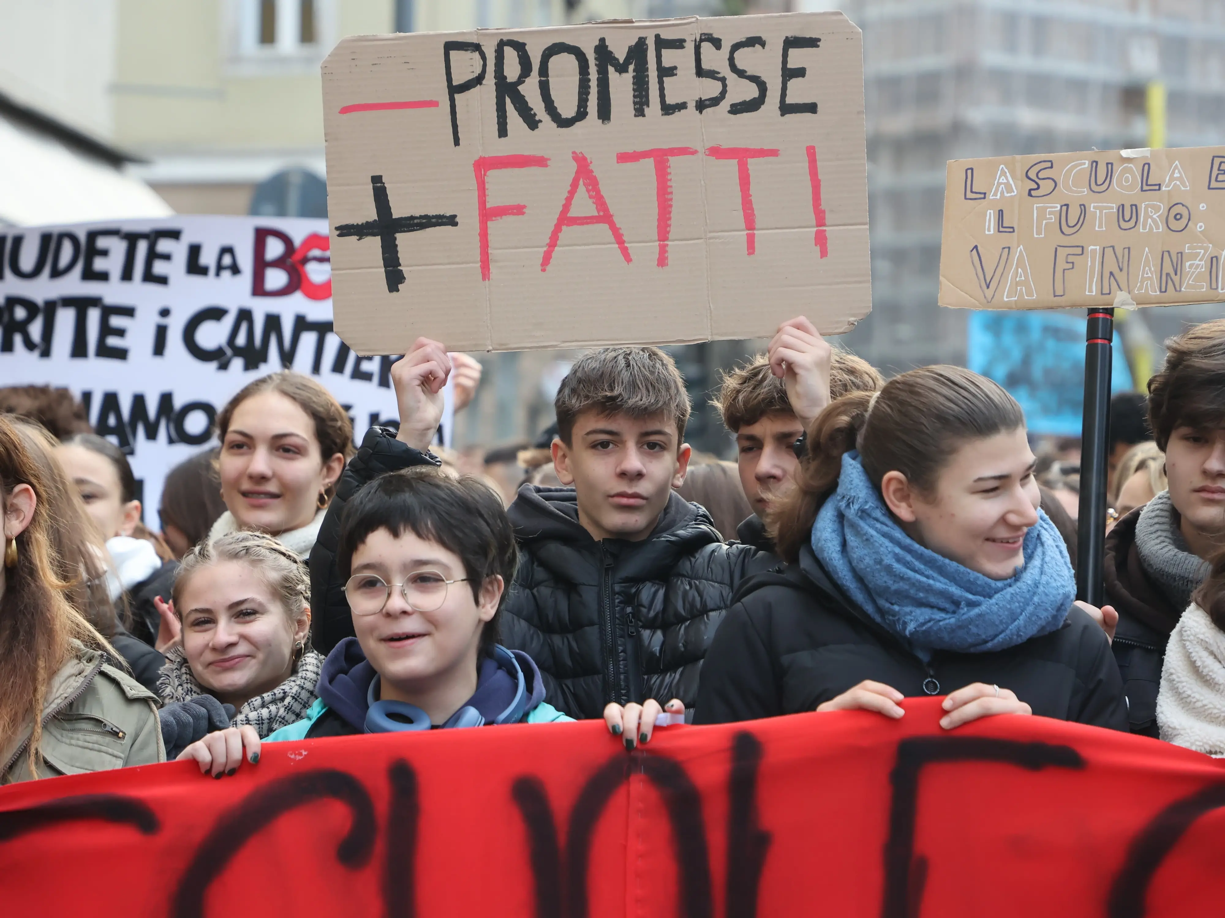 Il corteo studentesco di martedì 17 dicembre, foto servizio di Andrea Lasorte