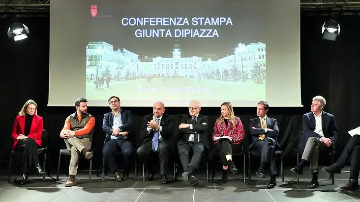 La conferenza stampa di fine anno. Foto Lasorte