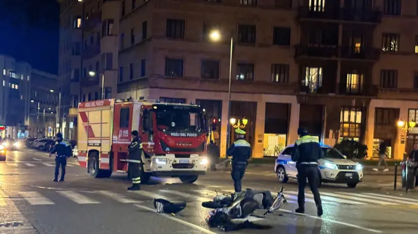 L'immagine dell'incidente in via Coroneo