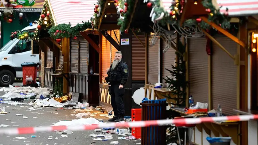 Il luogo della strage (foto Afp)