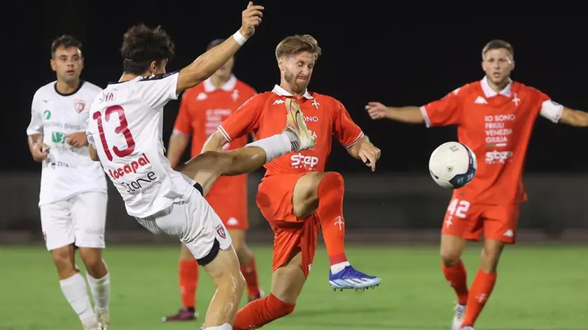 Una fase di Clodiense-Triestina Foto Andrea Lasorte