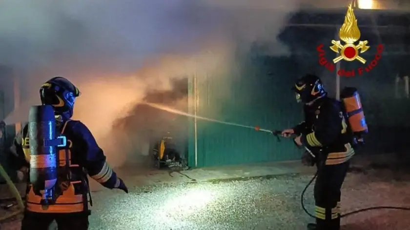L'intervento dei Vigili del fuoco