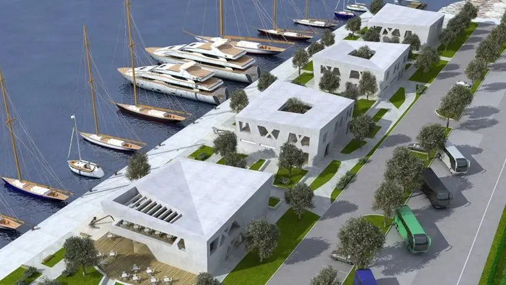 Un rendering del progetto diffuso dall’autorità portuale