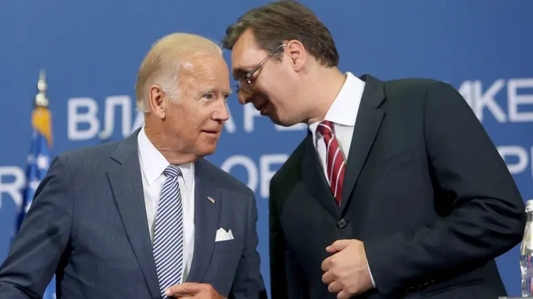 Biden e Vučić, i presidenti degli Stati Uniti e della Repubblica di Serbia