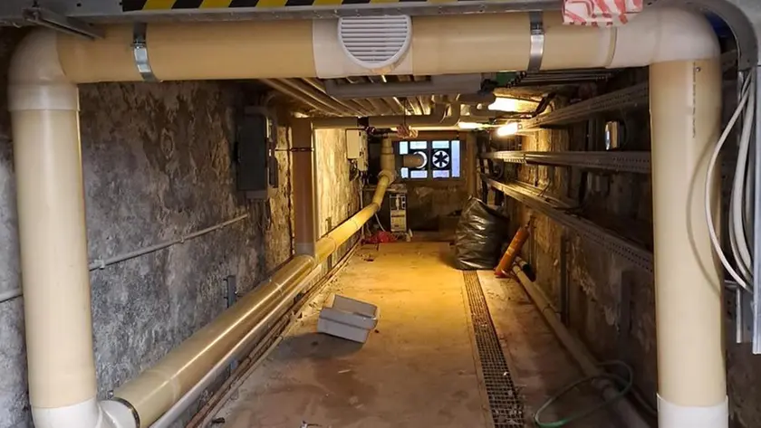 L’ambiente degli impianti a vista alle terme di Monfalcone