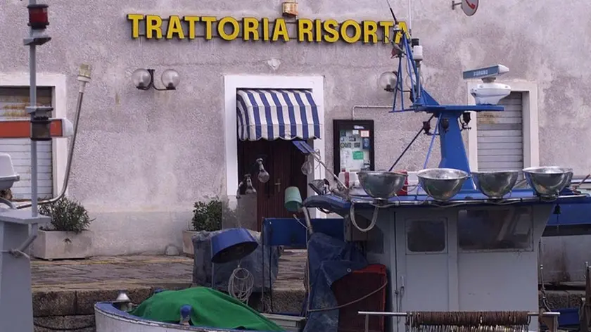 La storica trattoria Risorta a Muggia in una foto di archivio