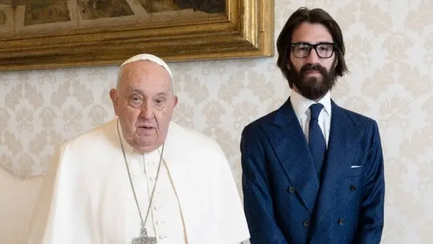 Papa Francesco con Leonardo Maria Del Vecchio