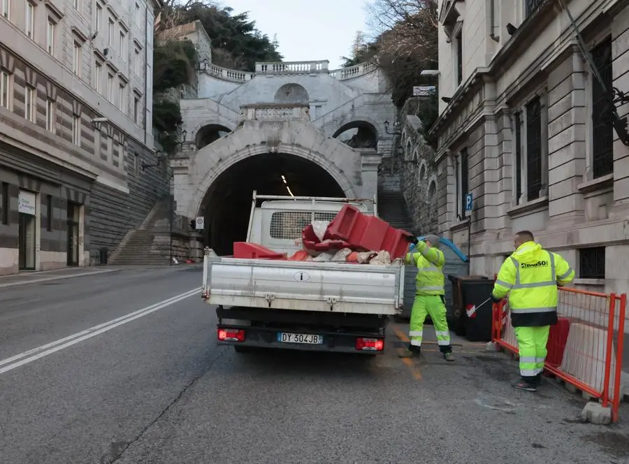 La galleria Sandrinelli martedì subito dopo la riapertura. Foto Lasorte