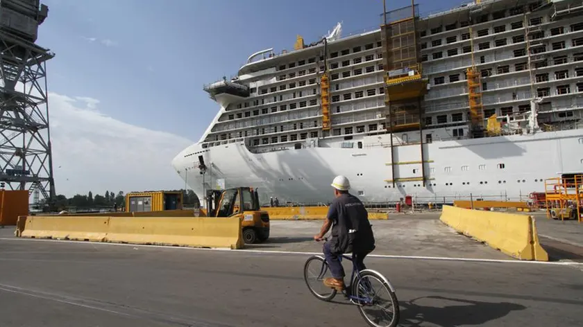 Una veduta del cantiere di Panzano a Monfalcone Foto Bonaventura