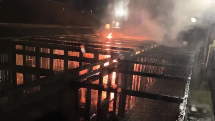 L'incendio divampato al Cpr martedì sera