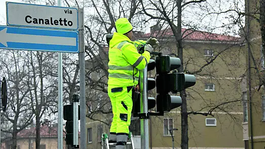 Il sopralluogo di mercoledì mattina del Comune con la ditta Foto Katia Bonaventura