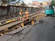 I lavori e il tratto stradale ceduto (Lasorte)