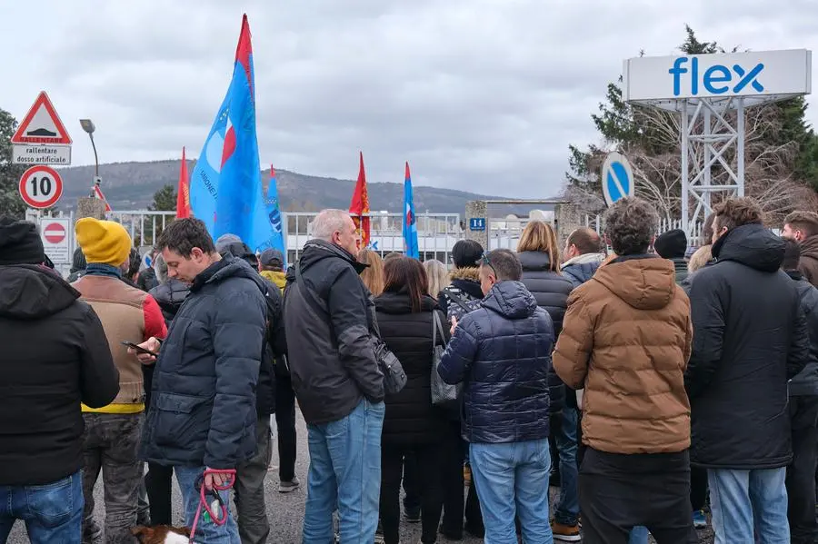 La protesta alla Flex ph Massimo Silvano