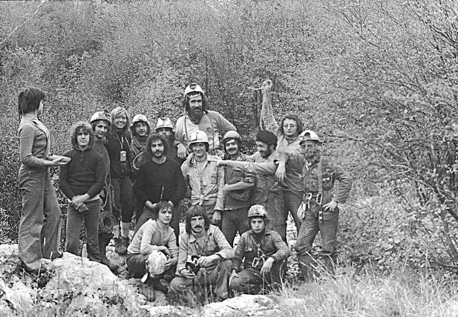 Speleologi del Cat nel 1973 Foto Andrea Lasorte