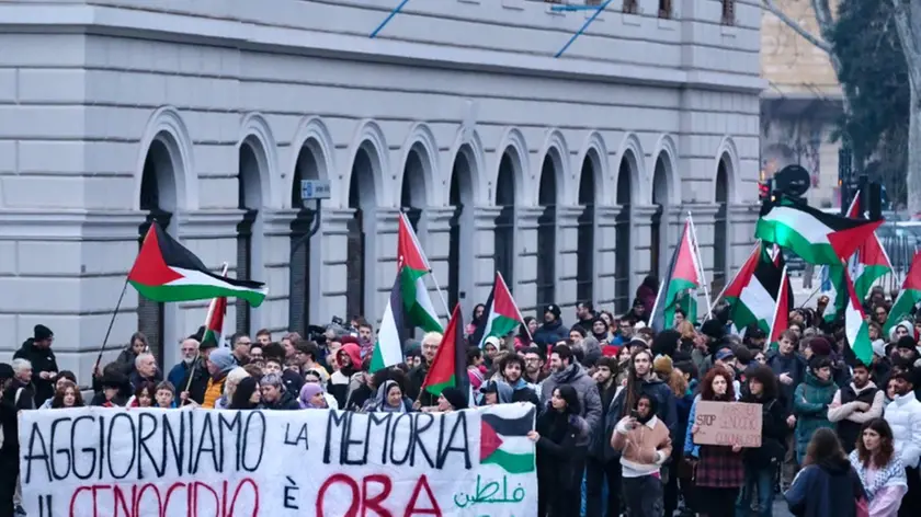 La manifestazione Pro Palestina a Trieste Foto Massimo Silvano